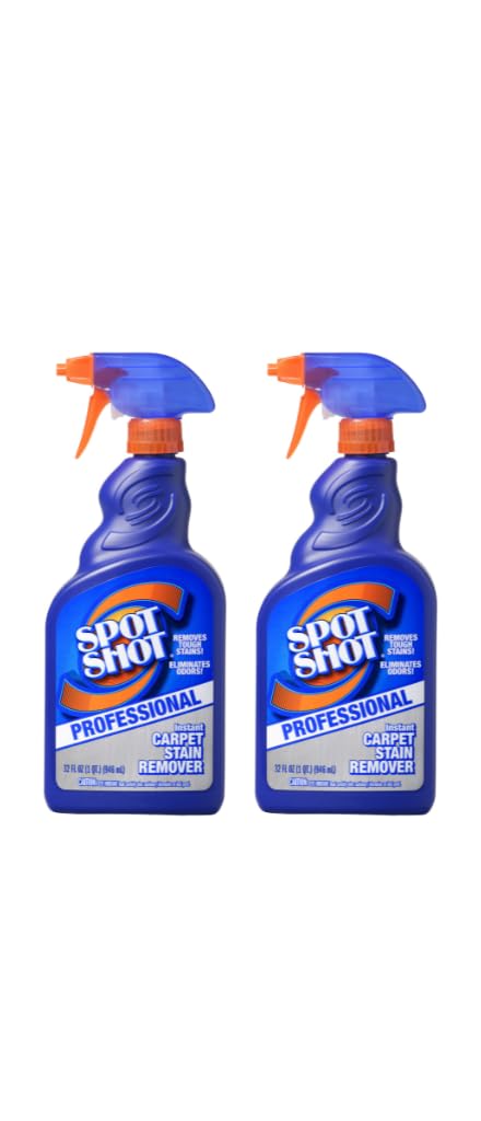 Spot Shot Professional Instant Carpet Stain Remover with Trigger Spray, 32 OZ (2-Pack)