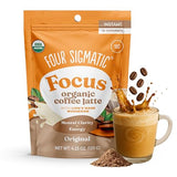 Four Sigmatic Original Focus Mushroom Coffee Latte | Plant-Based Organic Instant Latte with Lion’s Mane Mushroom for Focus and Mental Clarity | Made