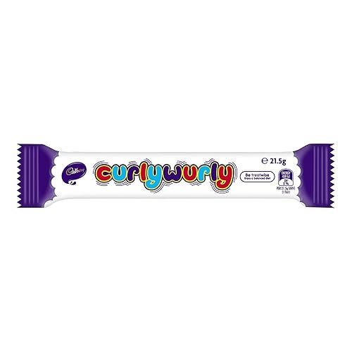 Cadbury Curly Wurly Chocolate Chewy Bars | Total 12 bars of British Chocolate Candy