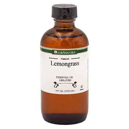 LorAnn SS Lemongrass Oil, Natural Flavor 4 Ounce Bottle