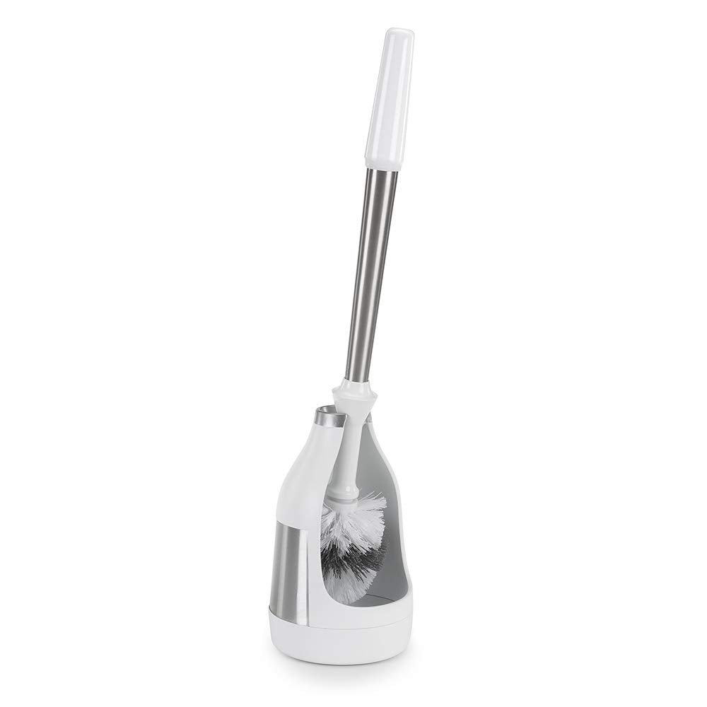 Polder Belle Design Toilet Brush Caddy with Optimized Brush Head for Hard-to-Reach Places