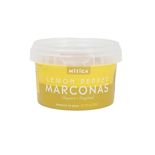 Mitica Lemon Pepper Marcona Almonds Prepacked, 4 OZ