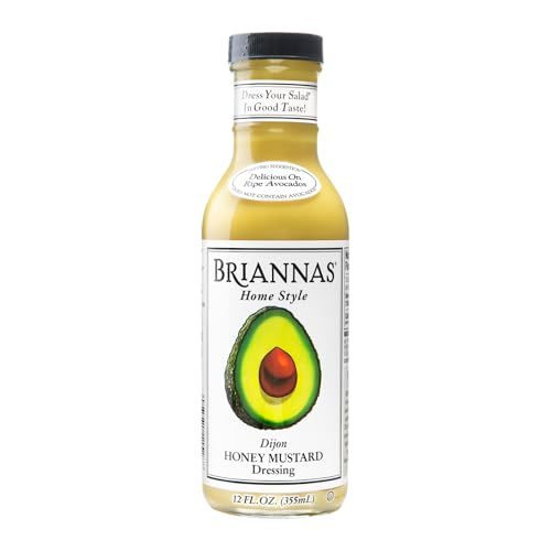 BRIANNAS - Home Style Dijon Honey Mustard Dressing - Fine Salad Dressing made with Premium Ingredients - Gluten Free & Kosher Dressing - 12 oz. Bottle