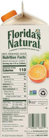 Florida's Natural, Orange Juice Some Pulp, 52 Fl Oz
