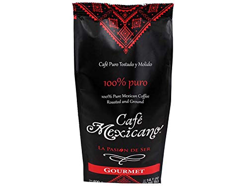 Café Mexicano La Pasion de Ser Mexican Gourmet Coffee Roast and Ground 100% Pure Mexica Coffee 14.1 Ounces Café Mexicano 100% Puro 400 gramos - Cafe