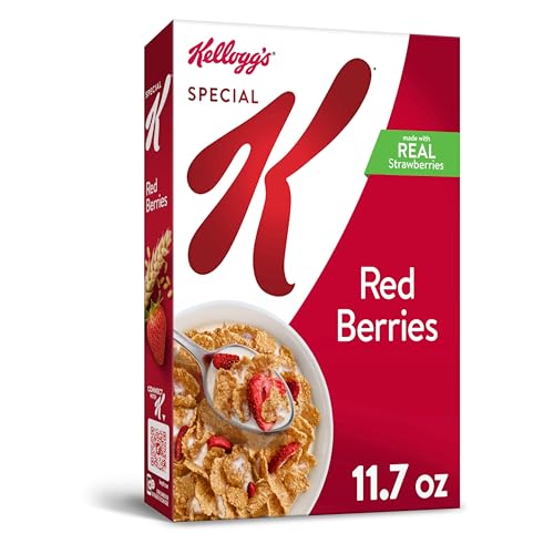 Kellogg's Special K Breakfast Cereal, Family Breakfast, Fiber Cereal, Red Berries, 11.7oz Box (1 Box)