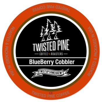 Twisted Pine Coffee Blueberry Cobbler, Flavored Coffee, Single-Serve Cups for Keurig K-Cup Brewers, 12 Count