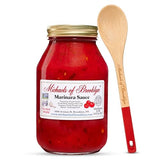 Michael's of Brooklyn Marinara Sauce, 32oz Jar with Spoon - Non-GMO, Gluten Free Italian Tomato Pasta Sauce - Tomatoes, Garlic, Basil, Olive Oil