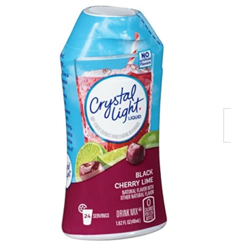 Crystal Light Sugar Free Calorie Free Black Cherry Lime Liquid Drink Mix, Caffeine Free, 1.62 Fl Oz