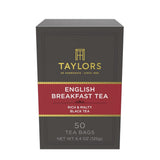 Taylors of Harrogate English Breakfast, Black Tea, Pillow Tea Bags, 50 Count (Pack of 1), Rich, Bright & Malty, Caffeinated, Enjoy Hot or Iced, 50
