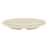 G.E.T. CP-10-DI Heavy-Duty 3-Compartment Divided Plastic Plates, 10.25", Diamond Ivory (Set of 12)