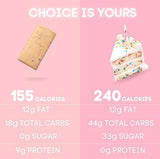 No Sugar Keto Bar Snack - Low Carb No Sugar Keto Snack Food with Keto Friendly Macros (24 x 1.41oz Bars, Birthday Cake)