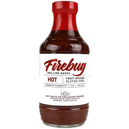 Firebug Grilling BBQ Hot Sauce 16oz Bottle Handcrafted Fruit Infused Gluten Free