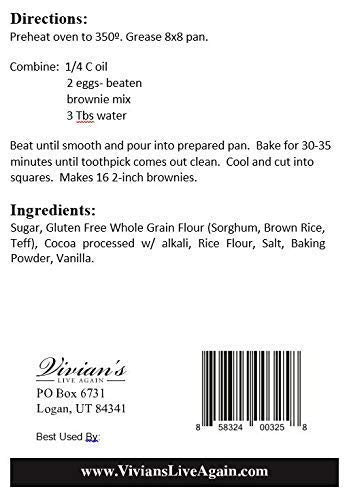 Whole Grain Fudgy Brownies- Gluten & Dairy Free by Tree Street Grains