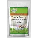 Peach Brandy French Roast Coffee (Gourmet, Naturally Flavored, Whole Coffee Beans) (4 oz, ZIN: 559810) - 3 Pack