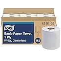 Tork Centerfeed Paper Wiper White M2, High Absorbency, 6 x 1000 Sheets, 120133