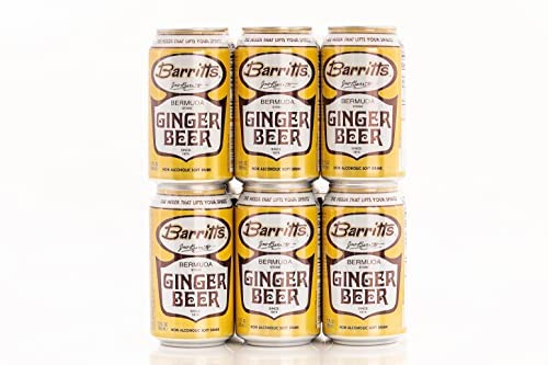 Barritt's Ginger Beer Original Ginger Beer, Non-Alcoholic Soda Cocktail Mixer, 12 fl oz Cans, 24 Pack