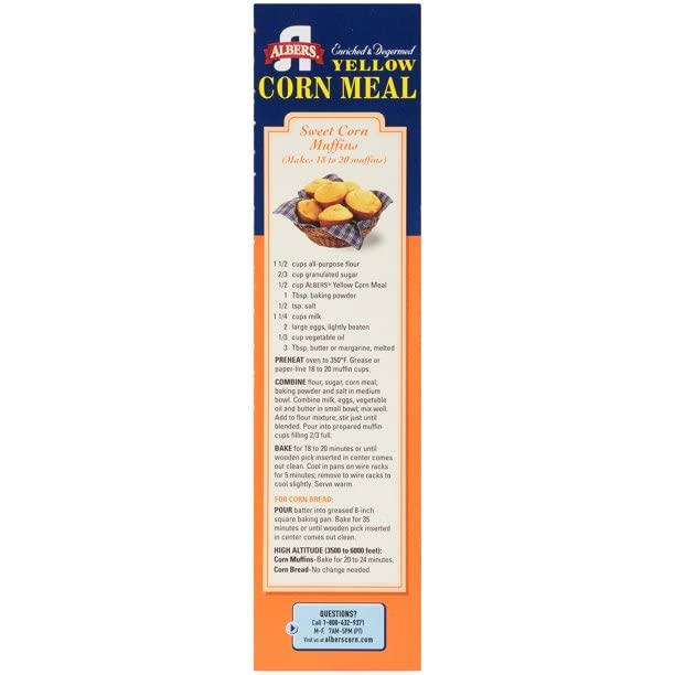 Albers Yellow Corn Meal, 40 OZ (Pack of 2)