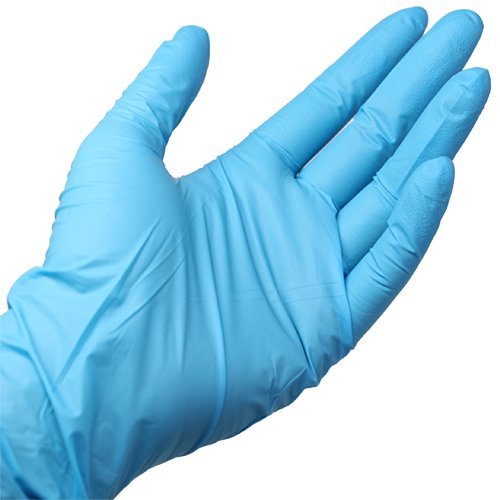 Grease Bully Nitrile Gloves - Powdered - Textured - Blue - 6mil - Case of 1000 Gloves - 10 Boxes (Small)