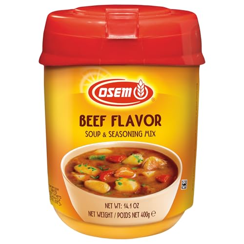 Osem Beef Flavored Soup & Seasoning Mix - Powder Broth Base, Perfect for Soups, Sauces, Stews, Rice, Gravy, and More , Rich Savory Flavor Enhancer