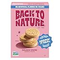 Back to Nature Golden Vanilla Creme Sandwich Cookies, Plant Based, Non-GMO, Plant-Based, Made with Wheat Flour, Snack Happy 8.25 oz Box