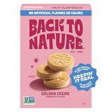 Back to Nature Golden Vanilla Creme Sandwich Cookies, Plant Based, Non-GMO, Plant-Based, Made with Wheat Flour, Snack Happy 8.25 oz Box