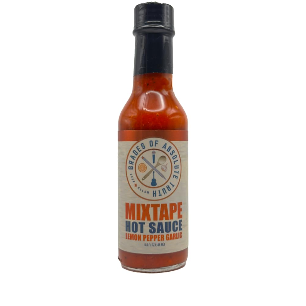 Lemon Pepper Garlic Hot Sauce, 5 fl. oz. - Tart & Citrusy, Small Batch, Texas Craft Hot Sauce, Family Owned and Operated