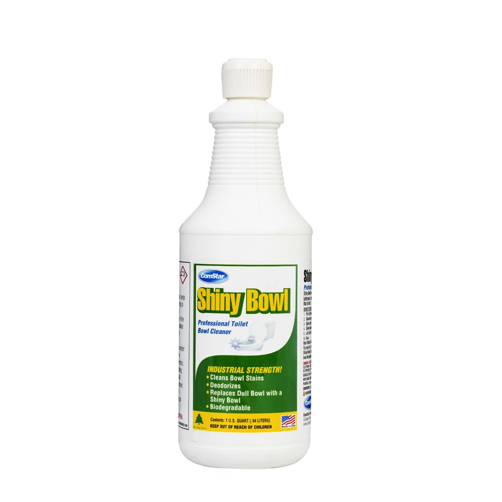 ComStar Shiny Bowl, 1 Quart, Professional Toilet Bowl Cleaner, Removes Mineral Stains Dirt & Grime, Fresh Deodorizing Formula, Easy To Use