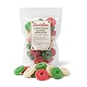 Swirlee™ Christmas Gummy Wreaths - “Half-Pounder” Holiday Stocking Stuffer Candy - Soft & Chewy Red and Green Gummies - Festive Treats - 8oz Bag