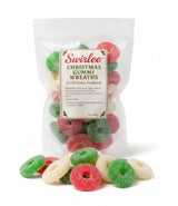 Swirlee™ Christmas Gummy Wreaths - “Half-Pounder” Holiday Stocking Stuffer Candy - Soft & Chewy Red and Green Gummies - Festive Treats - 8oz Bag