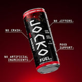 Jocko Fuel GO Energy Drinks, Black Cherry Cola - 95mg Caffeine with Added Adaptogens, Vitamin B12 & B6, & L Theanine for Mood & Focus Support, No