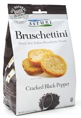 Asturi Cracked Black Pepper Bruschettini (Case of 3) 4.23oz
