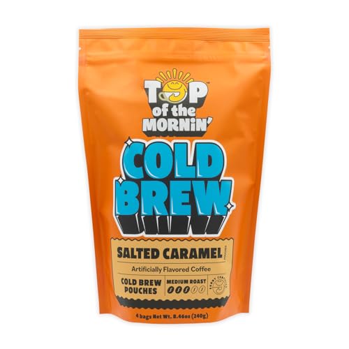Top of the Mornin' Salted Caramel Cold Brew Coffee By Jacksepticeye | Organic Specialty Grade Coffee Packets | Smooth Flavored Iced Coffee | Medium