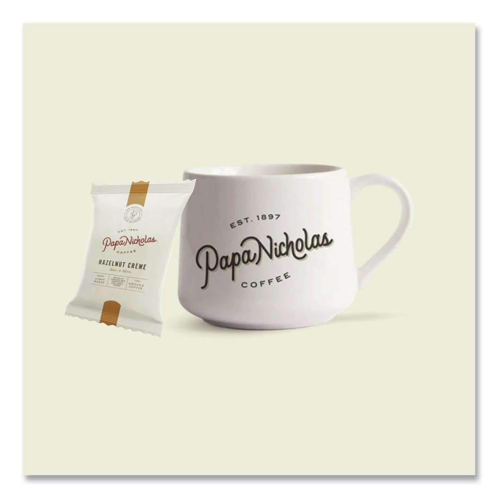 PapaNicholas Coffee 25187 Premium Coffee, Hazelnut Creme, 18/Carton