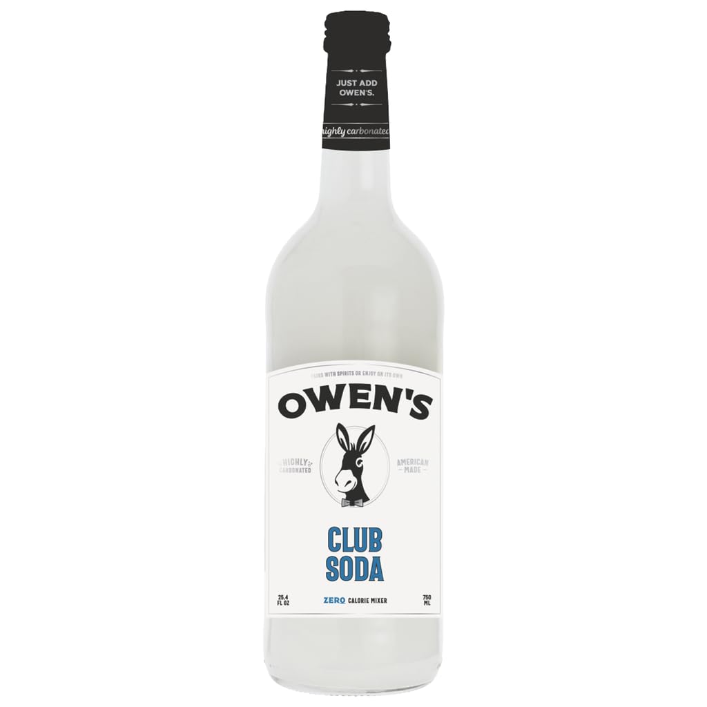 Owen’s Craft Mixers | Club Soda 1 Pack | Handcrafted in the USA with Premium Ingredients 750 ml Bottle | Vegan & Gluten-Free Soda Mocktail