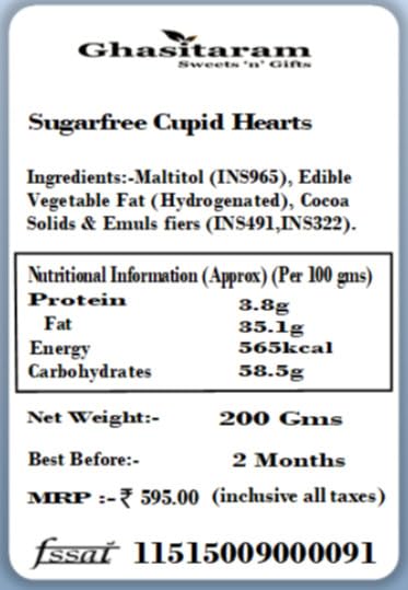 Valentine Gifts- Sugarfree Cupid Hearts