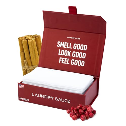 Laundry Sauce - Laundry Dryer Sheets (French Saffron), Luxury Fragrance, Contains Essential Oils, Softens Fabric, Removes Static Cling, Eco-Friendly