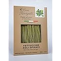 Fettuccine With Spinach (Pack of 4) - Italian Fettuccine Pasta Agli Spinaci From the region of Di Campofilone- Imported Italian Egg Pasta- 8.8 ounces
