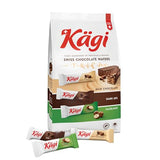 Kägi Swiss Chocolate Covered Wafers Assorted Bag - Crispy Coated, Individually Wrapped Mini-Mix of Classic, Dark & Hazelnut Flavors, 500g Bag