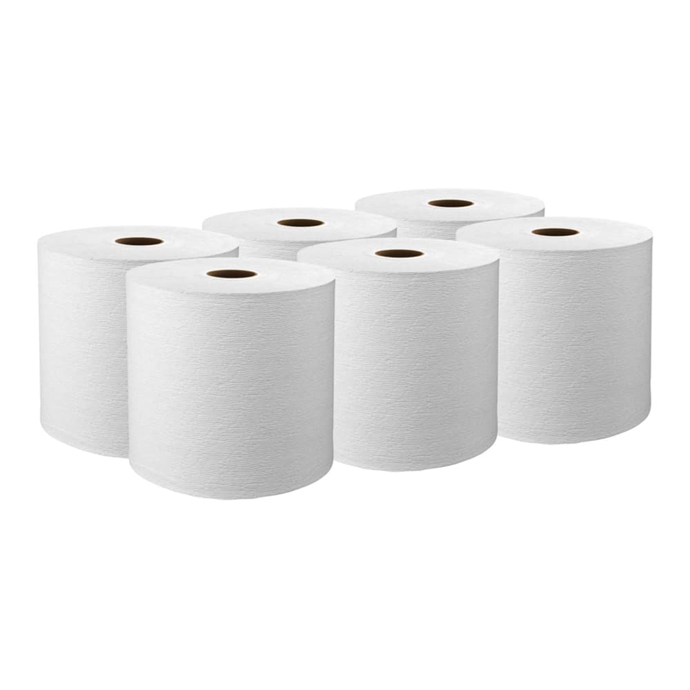 Kimberly-Clark 11090 White Kleenex Hard Roll Towel, 8" W x 600' L (Pack of 6)