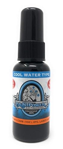 BluntPower 1 Ounce Bottle Oil Based Concentrated Air Freshener Oil for Burner, Cool Water