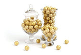 Color It Candy Shimmer Gold 1 inch Gumballs 14 Ounce Stand Up Bag - Perfect For Table Centerpieces, Weddings, Birthdays, Candy Buffets, & Party