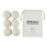 Santa Barbara Design Studio Wool Dryer Balls Natural Fabric Softener Woolly Ball Set in Muslin Storage Bag, 6-Pack, Opposite of Wrinkly