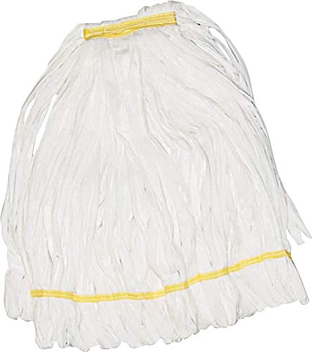 Boardwalk BWK8002 Mop Head, Looped, Enviro Clean With Tailband, Medium, White (Case of 12)