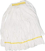 Boardwalk BWK8002 Mop Head, Looped, Enviro Clean With Tailband, Medium, White (Case of 12)