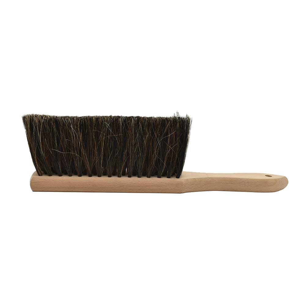 Big Horn 13020 Natural Horsehair Handheld Counter Duster with Wood Handle - 2 Inch Head Width, 13 Inch Overall Length