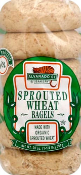 Alvarado Street Bakery Organic Sprouted Wheat Original Bagel, 20 Ounce -- 6 per case.