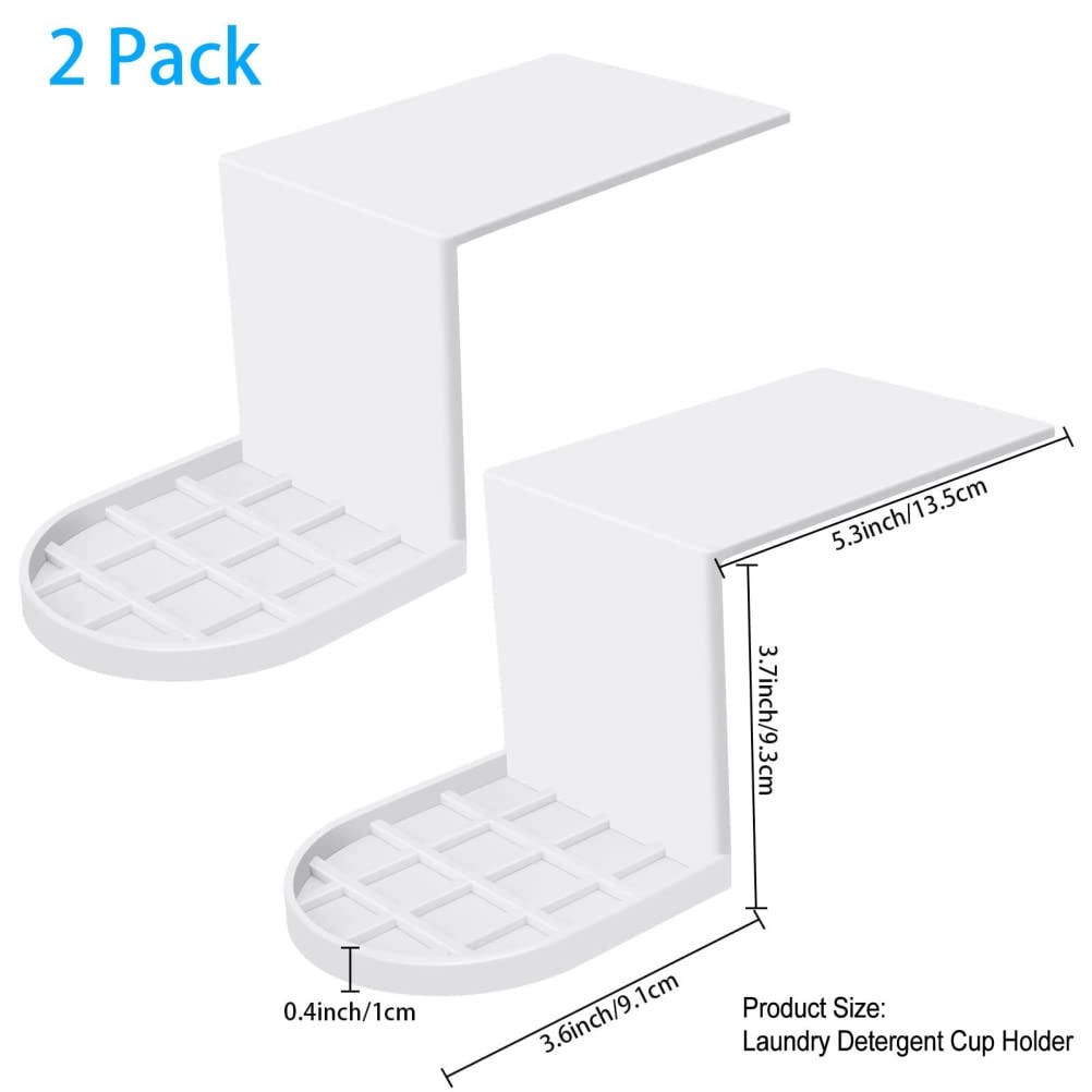 Bagima2 Pack Laundry Detergent Holder Detergent Cup Holder Drip Catcher Tray Laundry Dispenser for Fabric Softener Container