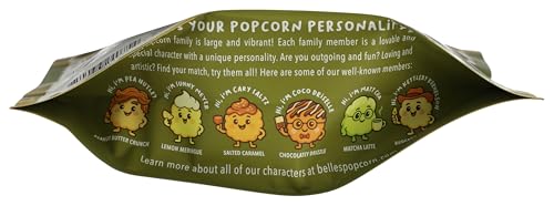 Belle’s Gourmet Popcorn, Dubai Chocolate Flavor, Sweet & Tart Kettle Popcorn, Non-GMO, Kosher Dairy, Bag of 6.5 oz