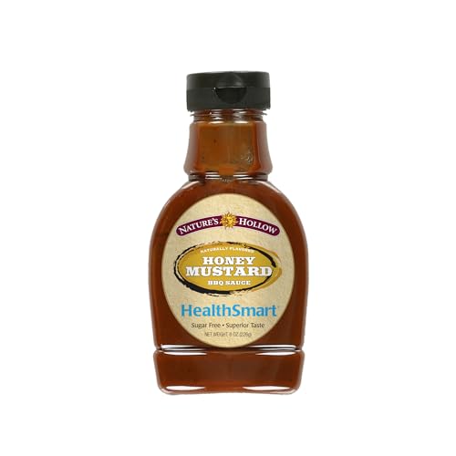 Nature's Hollow HEALTHSMART Honey Mustard BBQ Sauce - Low Calorie, Low Carb, Gluten Free, Keto, and Sugar Free BBQ Sauce, Barbecue Sauce Enhances